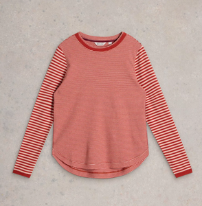 White Stuff UK Clara Sparkle Tee Red Multi