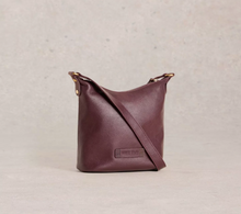 Load image into Gallery viewer, White Stuff UK Mini Fern Leather Crossbody Dark Plum
