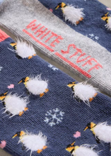 Load image into Gallery viewer, White Stuff UK Fluffy Penguin Ankle Sock Navy Multi
