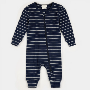 Petit Lem Modal Rib Playsuit Navy Stripe