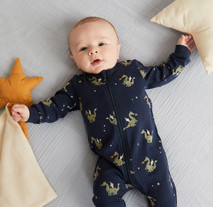 Petit Lem Fire Breathing Dragon Print Sleeper