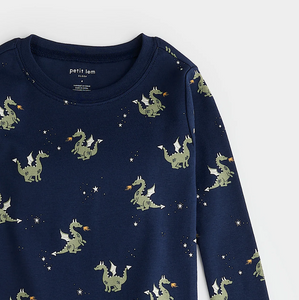 Petit Lem Fire Breathing Dragon Print Pyjamas