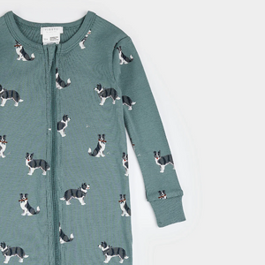 Petit Lem Australian Shepherd Print Convertible Playsuit