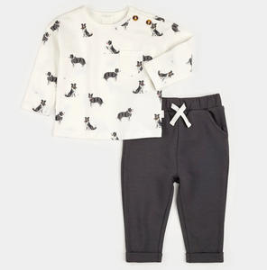 Petit Lem Australian Shepherd Print Tee and Pant