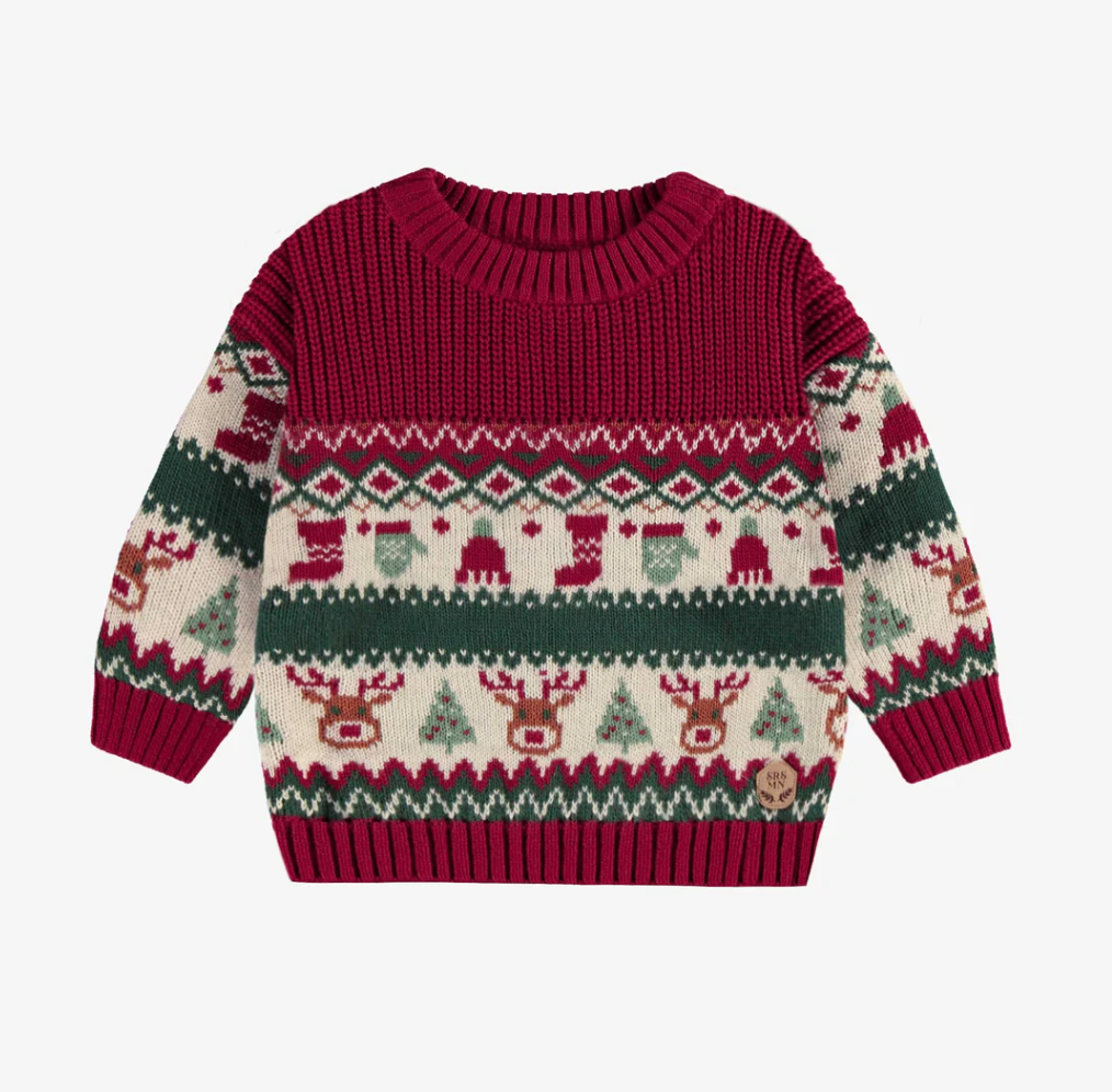 Souris Mini Holiday Baby Sweater