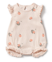 Load image into Gallery viewer, Wilson and Frenchy Peaches Organic Pointelle Shortie Playsuit
