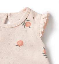 Load image into Gallery viewer, Wilson and Frenchy Peaches Organic Pointelle Shortie Playsuit
