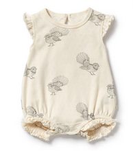 Load image into Gallery viewer, Wilson and Frenchy Little Fantail Organic Pointelle Ruffle Playsuit
