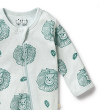 Load image into Gallery viewer, Wilson and Frenchy Little Lion Organic Pointelle Zip Playsuit
