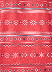 PJ Salvage Snowflake Kisses PJ Set Red Fairisle