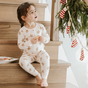 Petit Lem Gingerbread Print Pyjamas Silver Peony