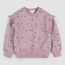 Load image into Gallery viewer, Miles the Label Poinsettia Print Sweatshirt Elderberry
