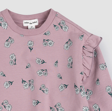 Load image into Gallery viewer, Miles the Label Poinsettia Print Sweatshirt Elderberry
