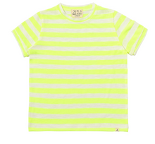 Load image into Gallery viewer, Me and Henry Camber Stripe Tee Neon/White Stripe
