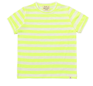 Me and Henry Camber Stripe Tee Neon/White Stripe