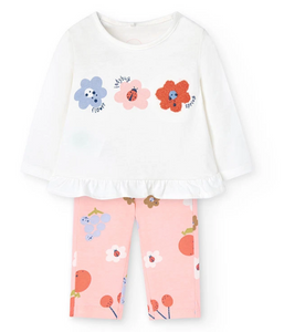 Boboli Baby Flower Tee and Legging