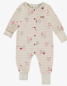 Souris Mini Seagull Pink Stripe Playsuit