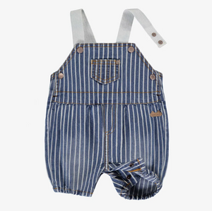 Souris Mini Blue/White Railroad Denim Overalls