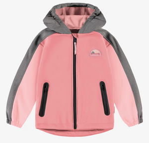 Souris Mini Pink and Grey Soft Shell Jacket