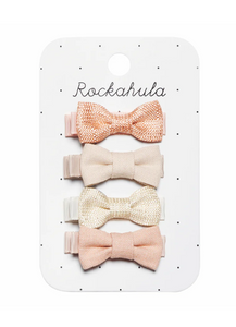 Rockahula Linen Mini Bow Clips