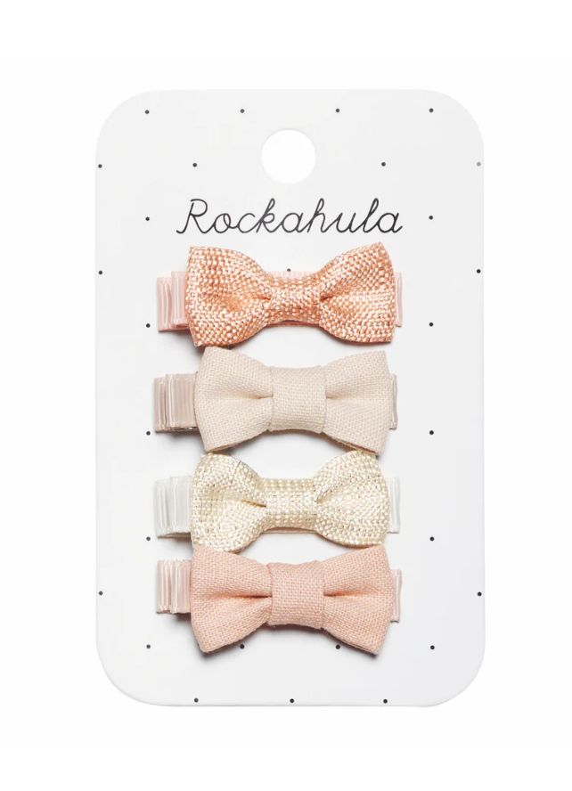 Rockahula Linen Mini Bow Clips