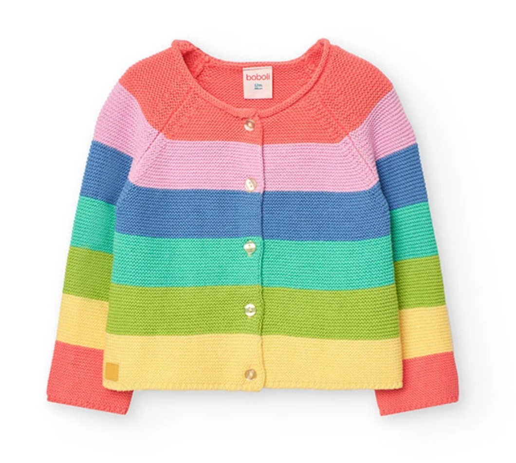 Boboli Rainbow Stripe Cardi