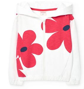 Boboli Red Flower Hoodie