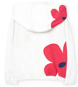 Boboli Red Flower Hoodie