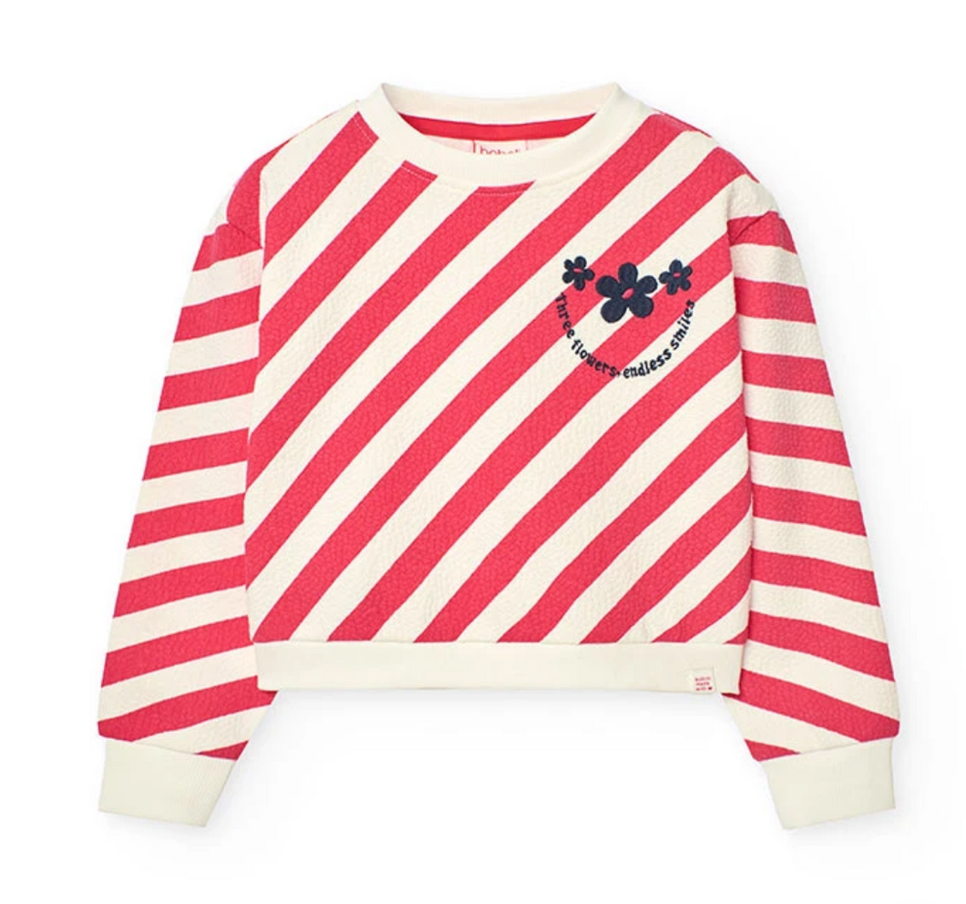 Boboli Red Stripe Sweatshirt