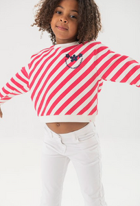 Boboli Red Stripe Sweatshirt