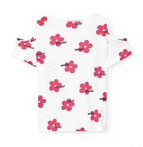 Boboli Red Flowers Tee