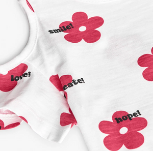 Boboli Red Flowers Tee