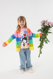 Boboli Rainbow Stripe Cardi