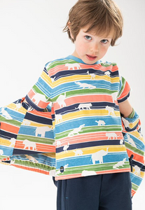 Boboli Tee Animal Stripe