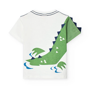 Boboli Tee Wrap Around Crocodile Print