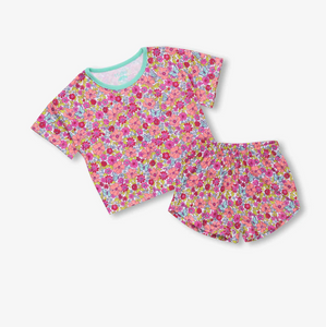 Hatley Groovy Flowers Short Sleep Set