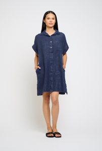 Pistache Linen Shirt Dress