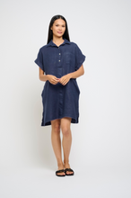 Load image into Gallery viewer, Pistache Linen Shirt Dress
