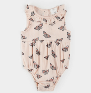 Petit Lem Monarch Print Bubble Playsuit