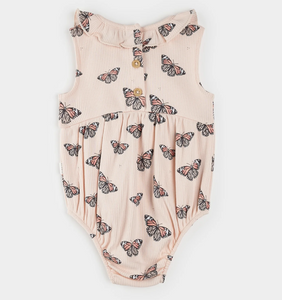 Petit Lem Monarch Print Bubble Playsuit