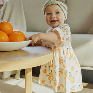 Petit Lem Oranges Print Dress Set