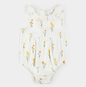 Petit Lem Daffodil Print Shortie Playsuit