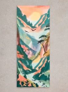 White Stuff UK Canyon Sunrise Scarf Green Multi