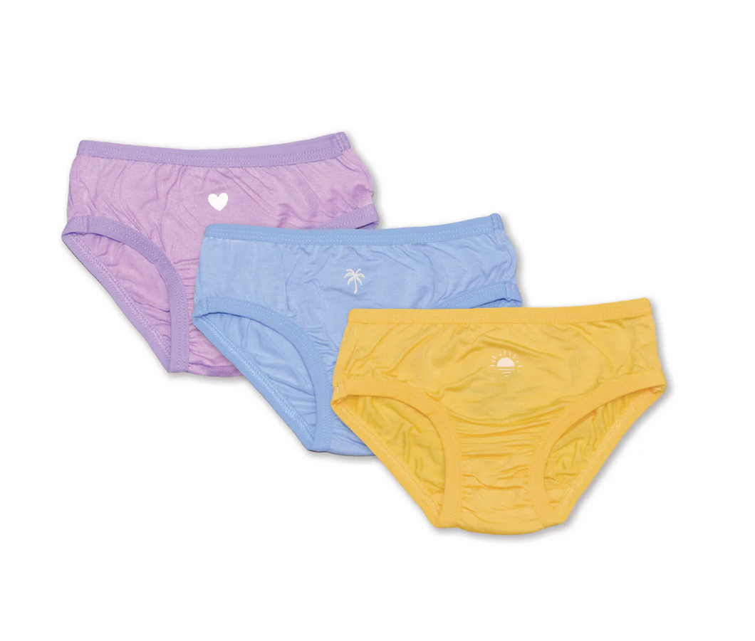 Silkberry Girls 3pack Bamboo Underwear Banana Mix