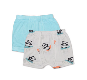 Silkberry Boys 2pack Bamboo Boxer Briefs Panda Mix