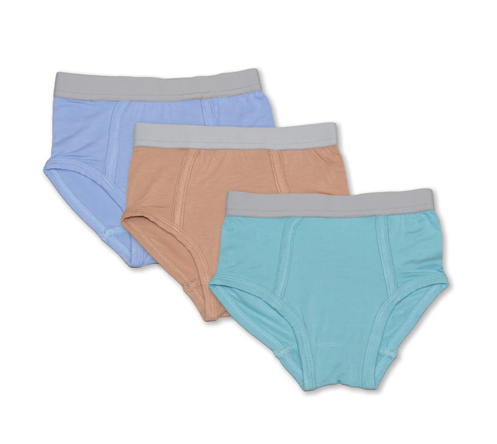 Silkberry Boys 3pack Bamboo Underwear Aqua Mix