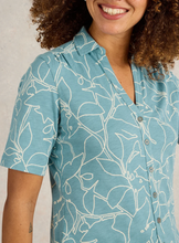 Load image into Gallery viewer, White Stuff UK Annie Short Sleeve Shirt Blue Print
