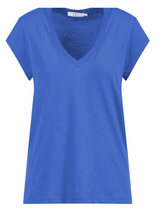 CC Heart V-Neck Tee Bright Blue