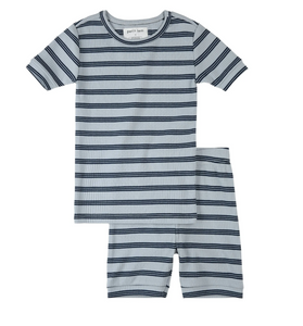 Petit Lem Navy Stripe Cotton Modal Summer Pyjamas