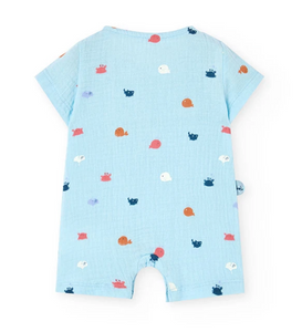 Boboli Baby Shortie Playsuit Ocean Print